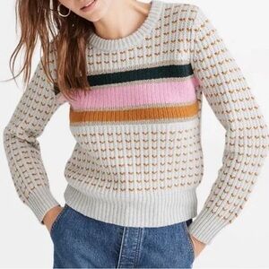 Madewell Striped Barfield Sweater Crewneck Knit Long Sleeve Women's SZ XS